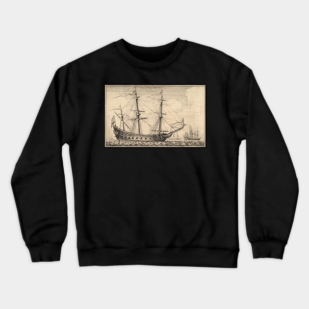 Vintage Dutch Warship Crewneck Sweatshirt by AlexMir